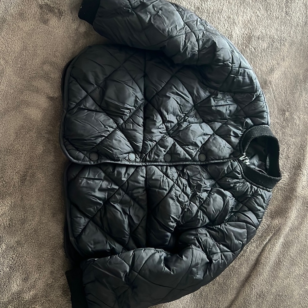 Black flight jacket